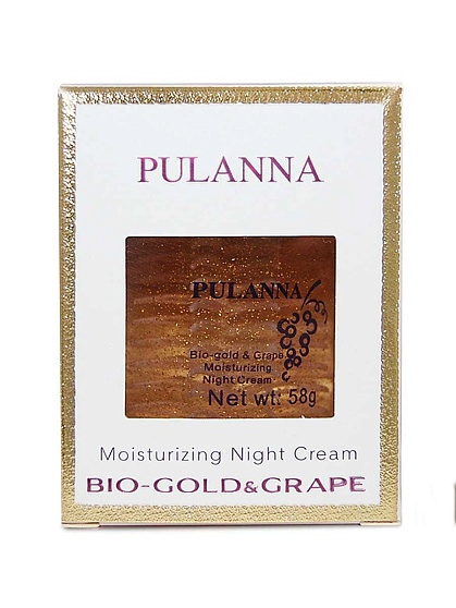 Увлажняющий ночной крем -Bio-gold &Grape Moisturizing Night Cream 58г, PULANNA