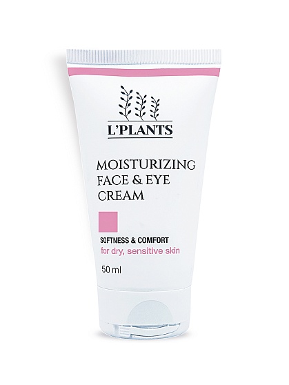 Увлажняющий крем для сухой и чувствительной кожи лица и век - Moisturizing Face & Eye Cream 50мл, L'PLANTS