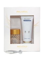 PULANNA Подарочный набор -Bio-gold Cosmetics Set, (Очищающее молочко 90г., Жемчужный крем 60г.)