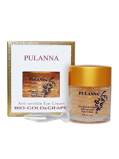 Омолаживающий крем д/век -Bio-gold & Grape Anti-wrinkle EyeCream 21г, PULANNA