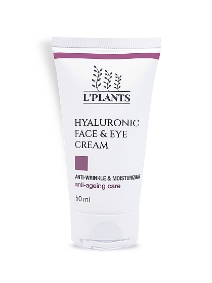 Крем от морщин для лица и век с гиалуроновой кислотой - Hyaluronic Face & Eye Cream 50мл, L'PLANTS